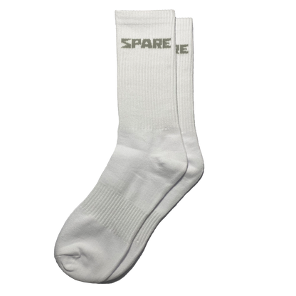 SPARE SOCKS | WHITE / GRAY -  3 PACK