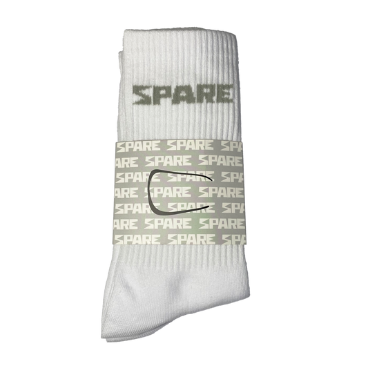 SPARE SOCKS | WHITE / GRAY -  3 PACK